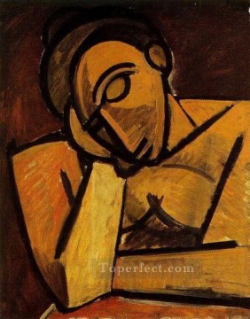 Bust of woman leaning Woman sleeping 1908 Pablo Picasso Oil Paintings